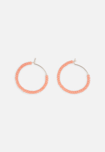 FOLKDAYS x SABINNA Glass Bead Hoops - Pink